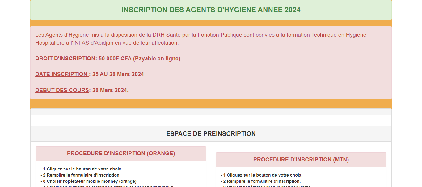 Concours agent d'hygiène 2024 en Côte d'Ivoire