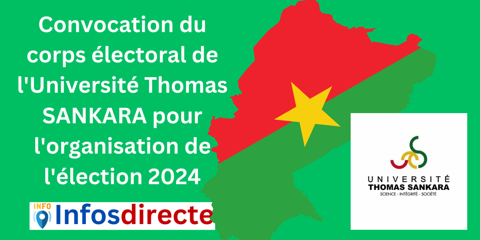 Convocation du corps électoral de l'Université Thomas SANKARA pour l'organisation de l'élection 2024
