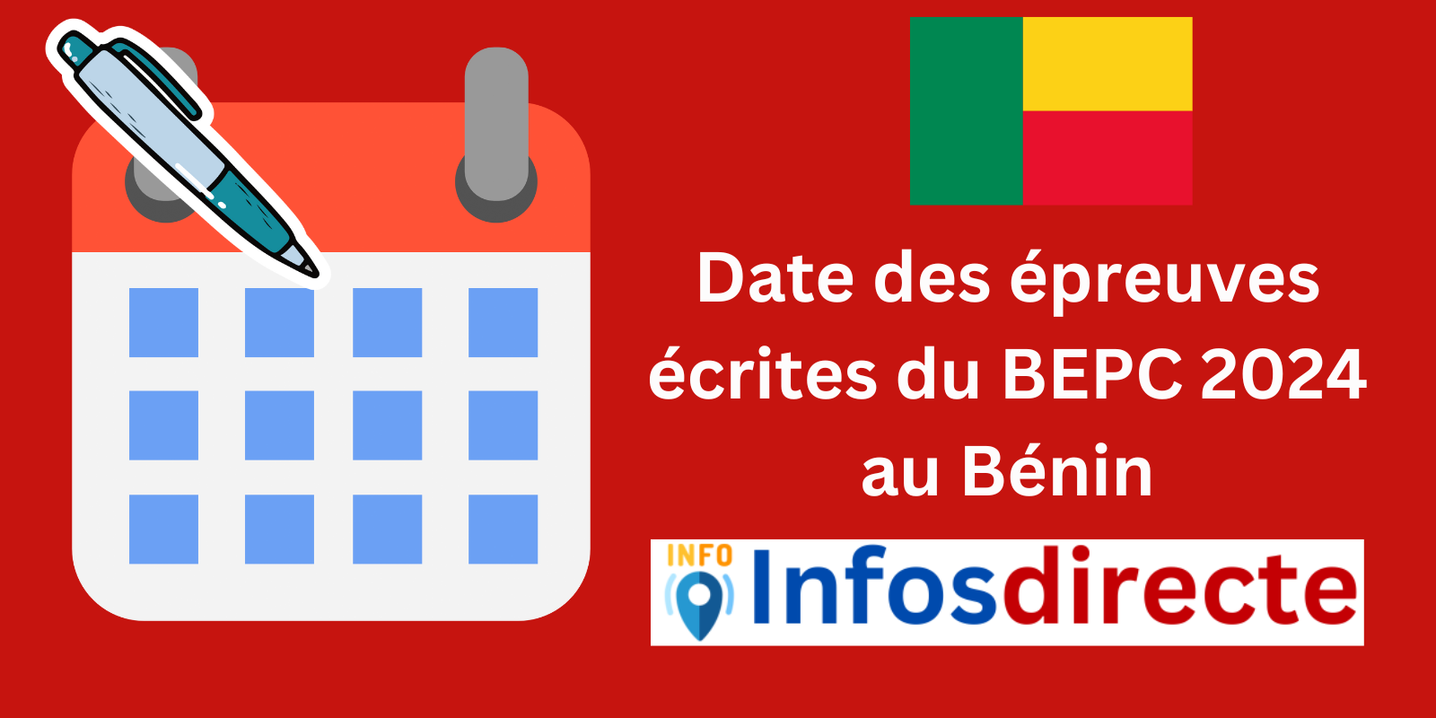 Date des épreuves écrites du BEPC 2024 au Bénin