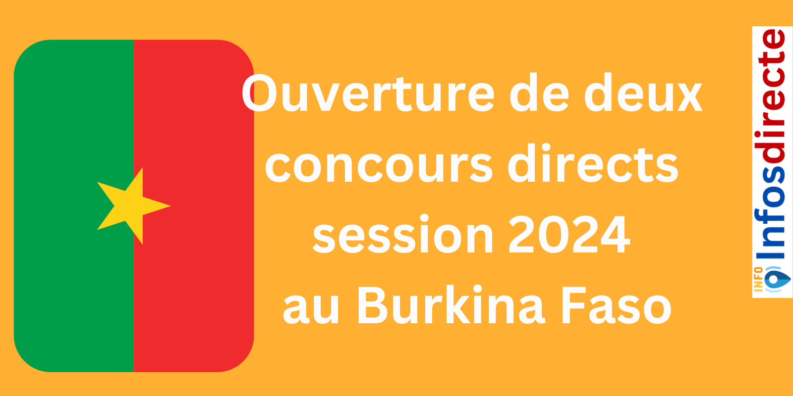 Ouverture de deux concours directs session 2024 au Burkina Faso