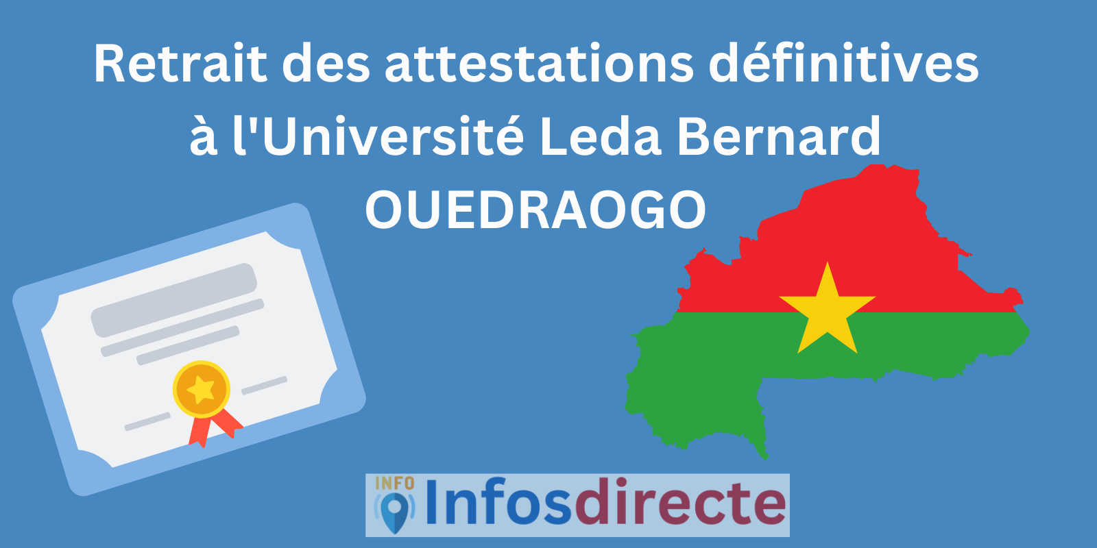 Retrait des attestations définitives à l'Université Leda Bernard OUEDRAOGO