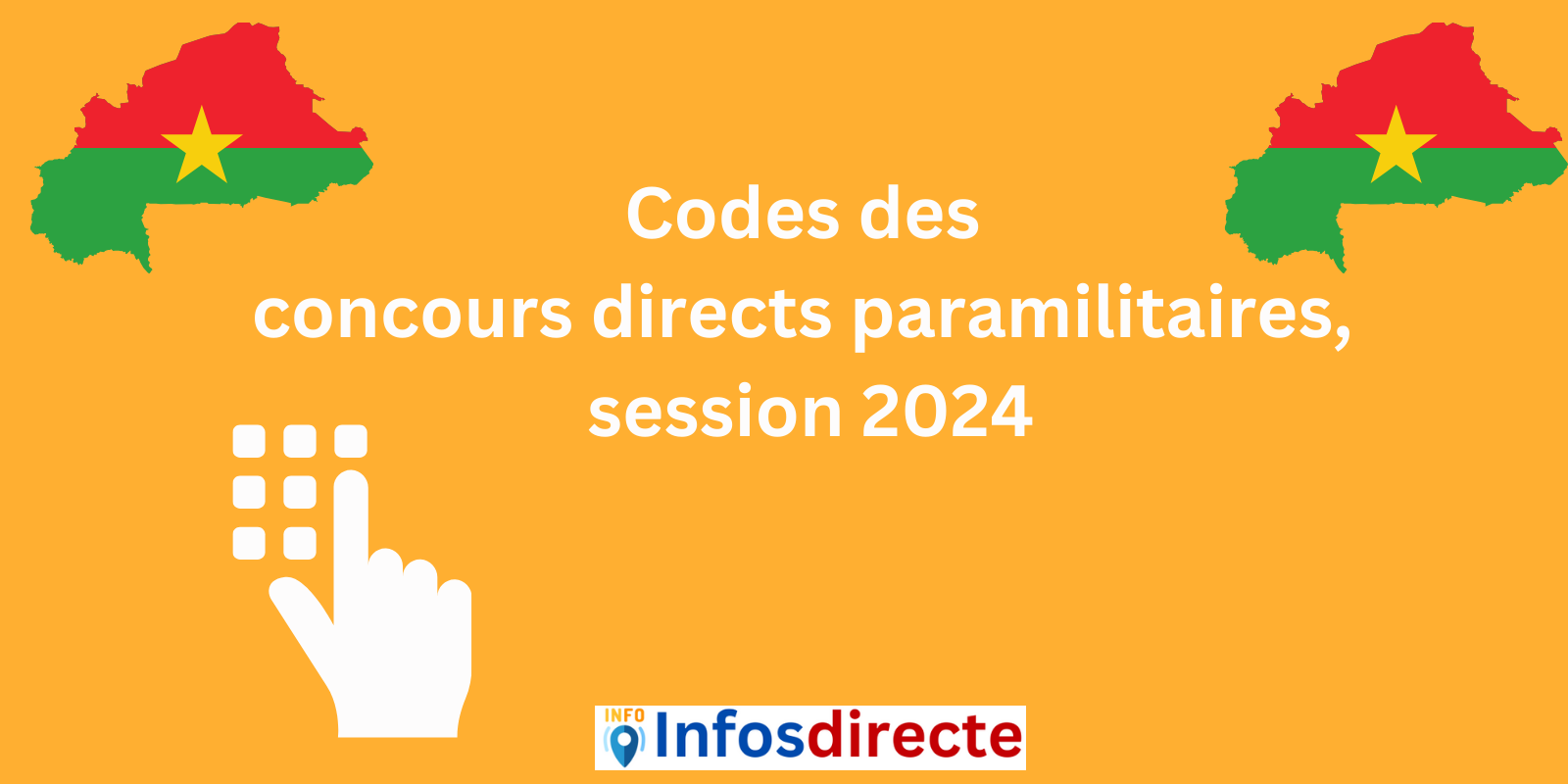 Codes des concours directs paramilitaires, session 2024