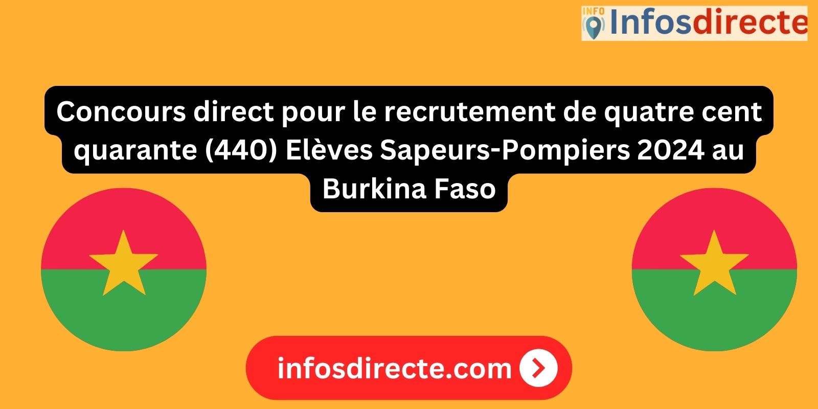 Concours direct pour le recrutement de quatre cent quarante (440) Elèves Sapeurs-Pompiers 2024 au Burkina Faso
