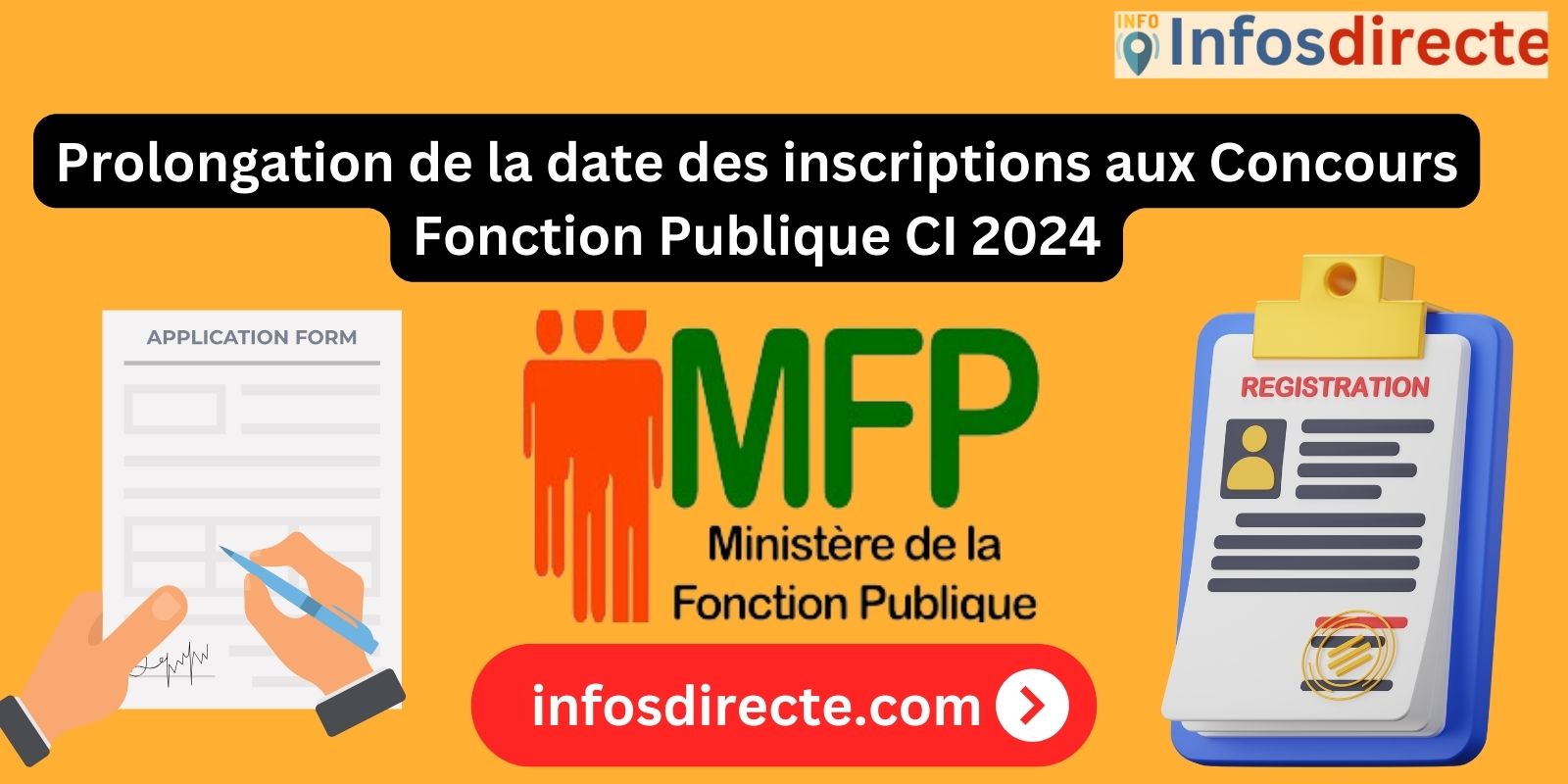 Prolongation de la date des inscriptions aux Concours Fonction Publique CI 2024