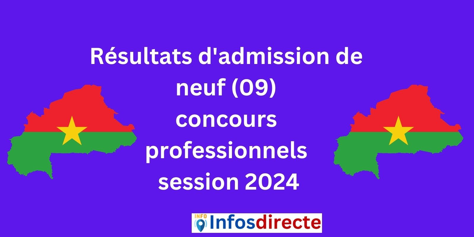 Résultats d'admission de neuf (09) concours professionnels session 2024