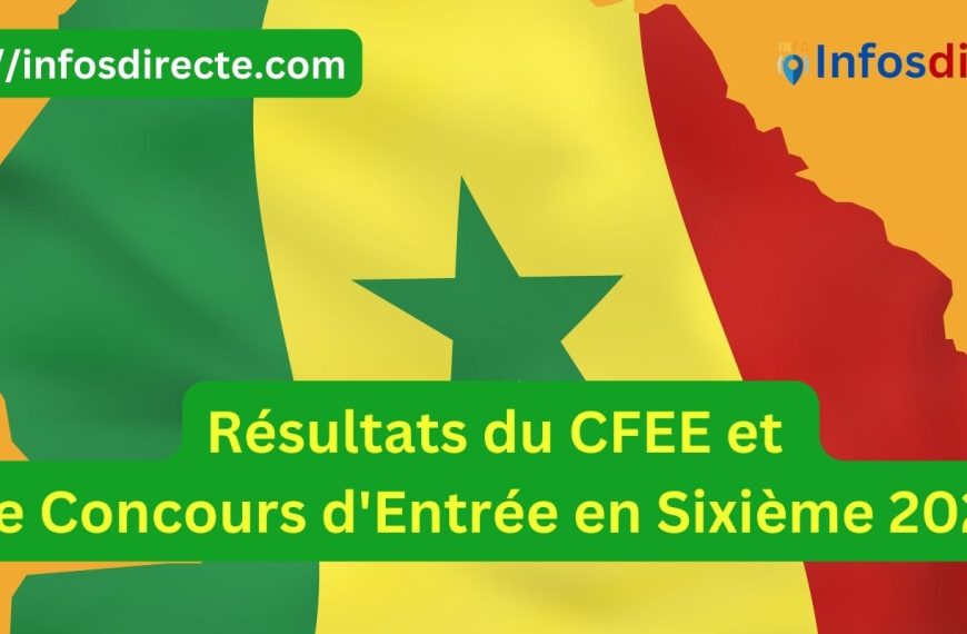 Plus de 300 000 candidats attendent les résultats du CFEE et le Concours d'Entrée en Sixième 2024 au Sénégal