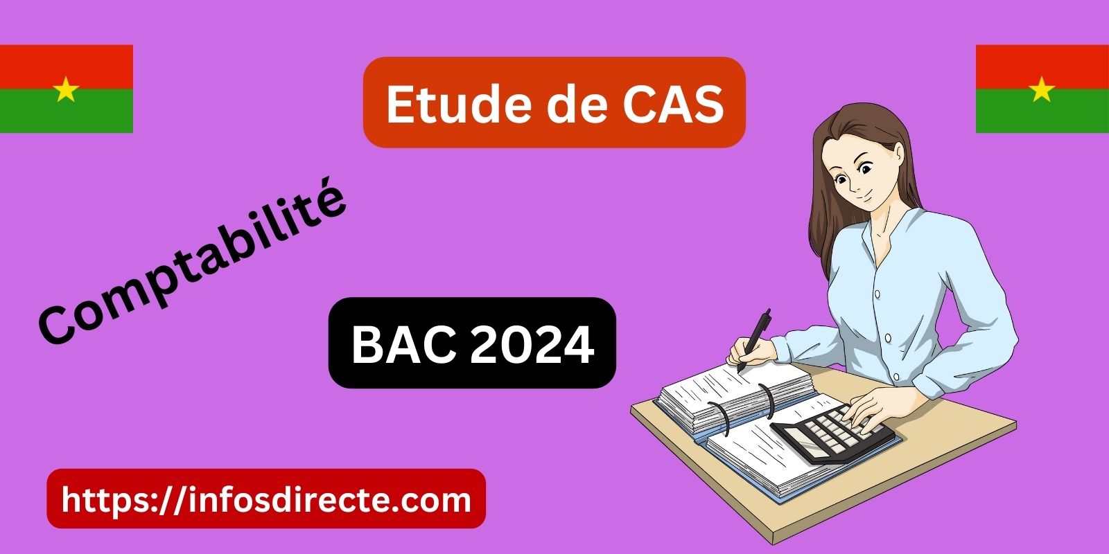 épreuve d'étude de CAS, comptabilité série G2 au Bac Burkina Faso 2024