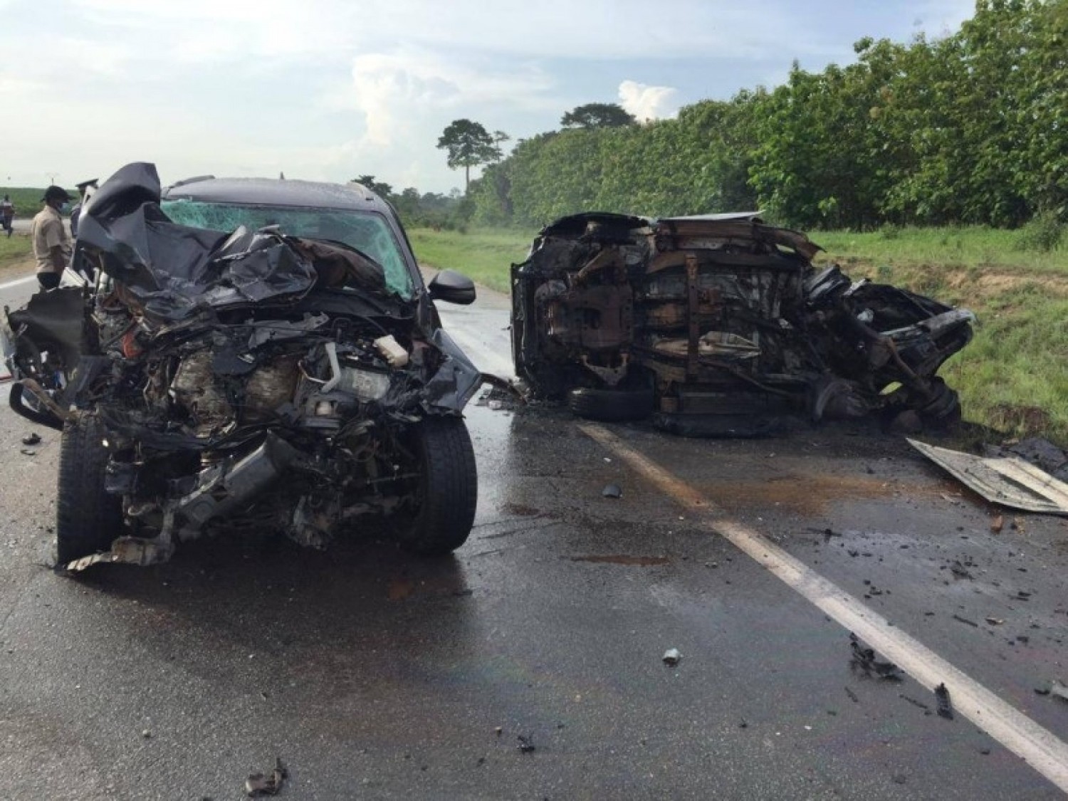 Côte d'Ivoire : Accident mortel sur l'autoroute du Nord, une somme de 150 millions de Fcfa découverte