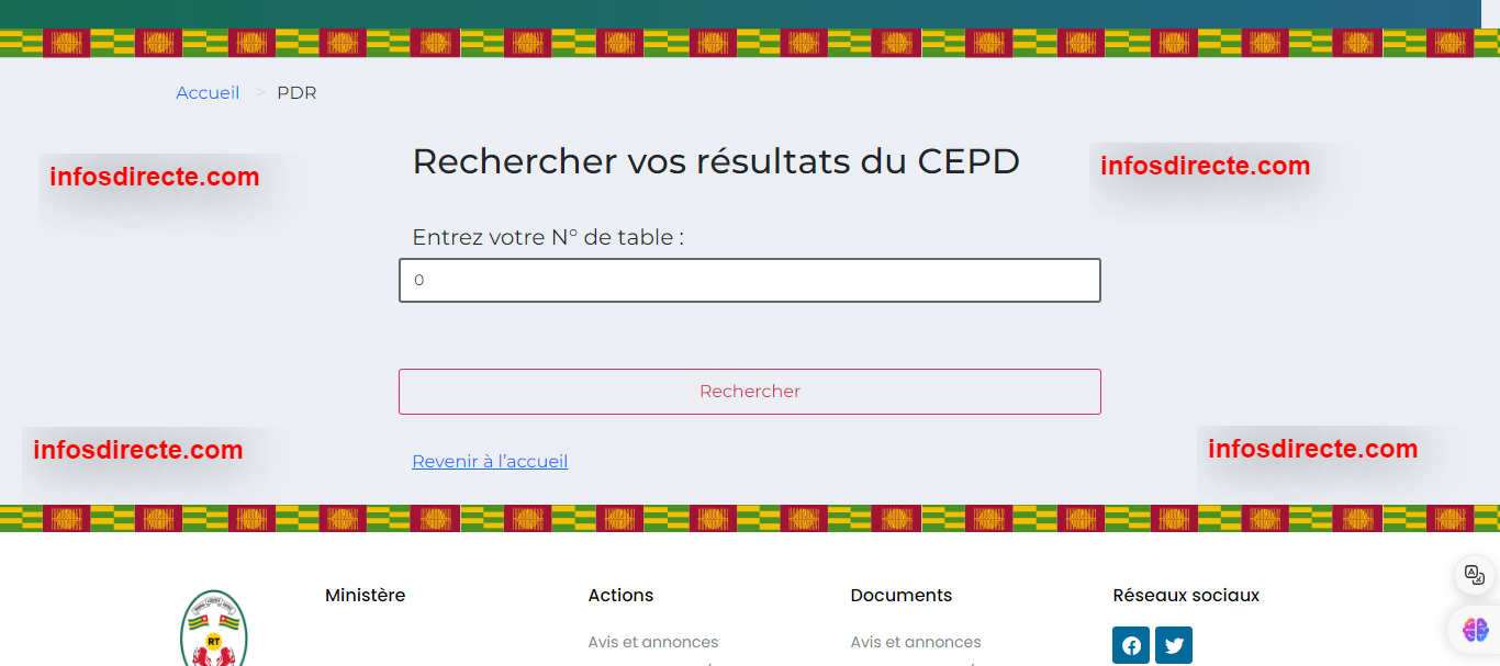 Les Résultats du Certificat d'études du premier degré (CEPD) 2024 au Togo déjà disponible ?