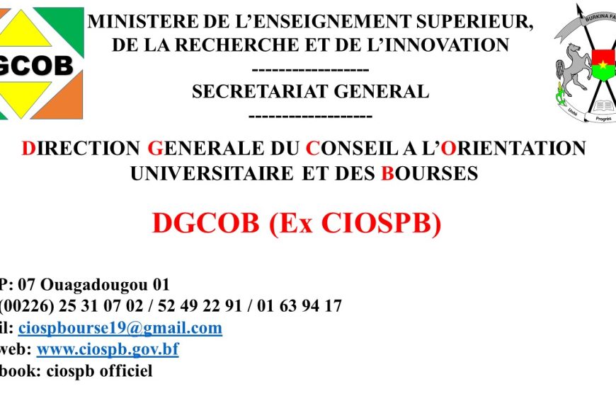 Communiqué de la DGCOB : Appel à compléter les dossiers de bourse pour l'année académique 2023-2024