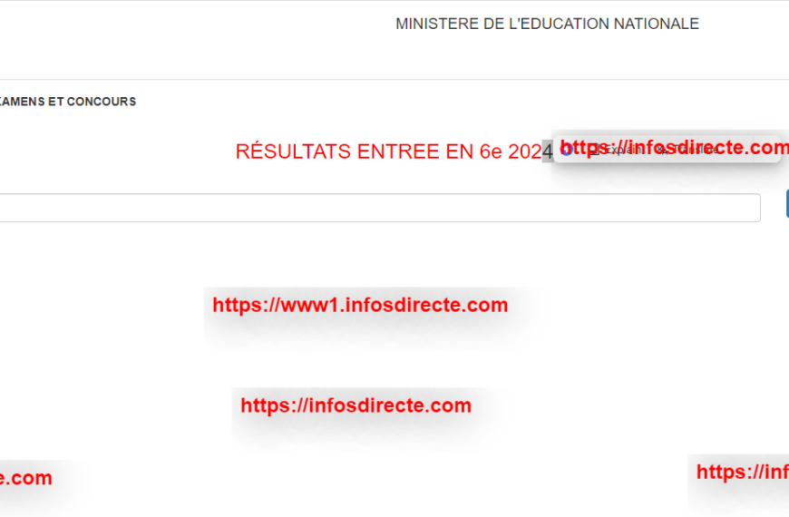 Les résultats d'entrée en 6e 2024 au Gabon sur xgestedu.com