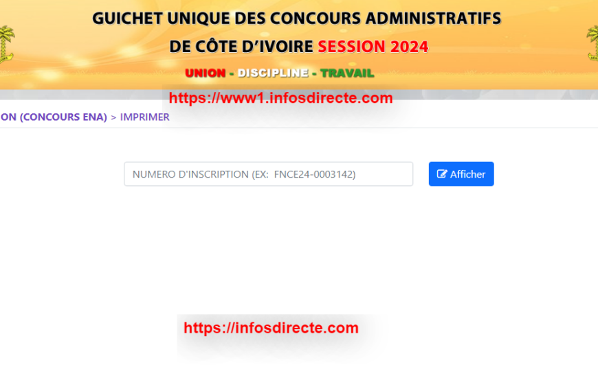 Impression des convocations des concours directs ENA 2024 pour la phase de préselection