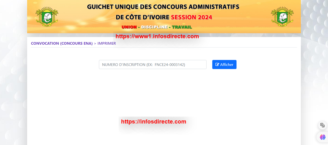 Impression des convocations des concours directs ENA 2024 pour la phase de préselection