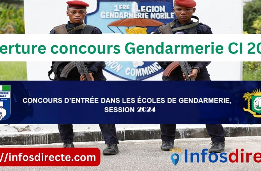 concours Gendarmerie 2024 en Côte d'Ivoire