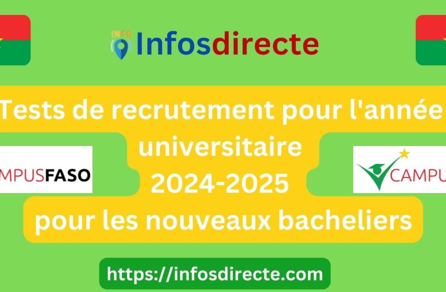 Ouverture des tests de recrutement pour l'année universitaire 2024-2025 pour les nouveaux bacheliers