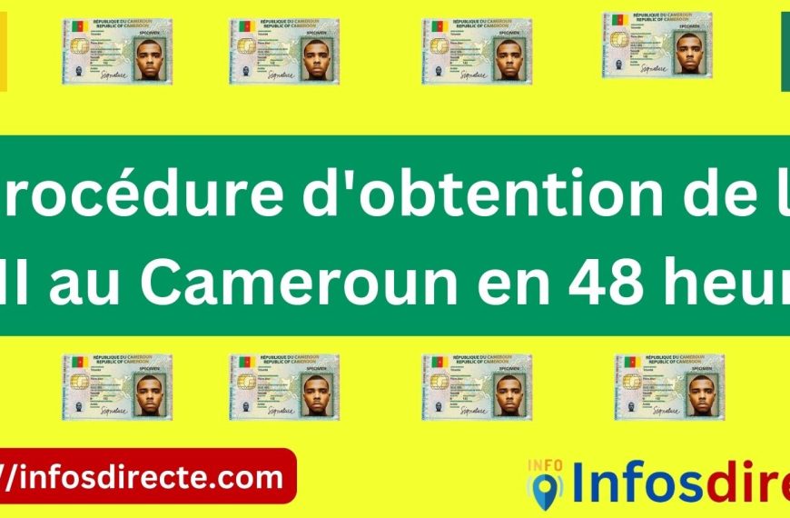 Voici la procédure d'obtention de la CNI au Cameroun en 48 heures